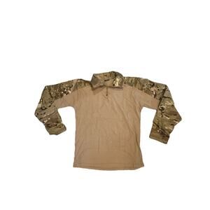 IDOGEAR G3 Combat Shirts Mens Brown XL Military Tactical Long Sleeve Quarter Zip